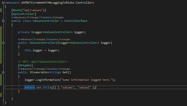 ASP.NET Core Web API (.NET 5.0) logging to Azure Blob Storage