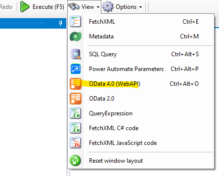 Using FetchXmlBuilder to generate OData query