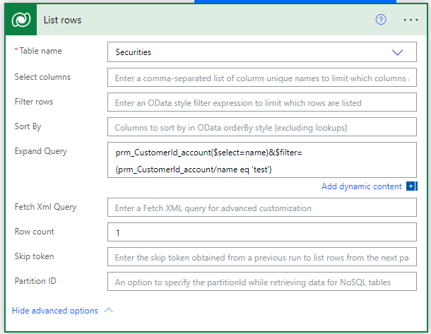 Using FetchXmlBuilder to generate OData query