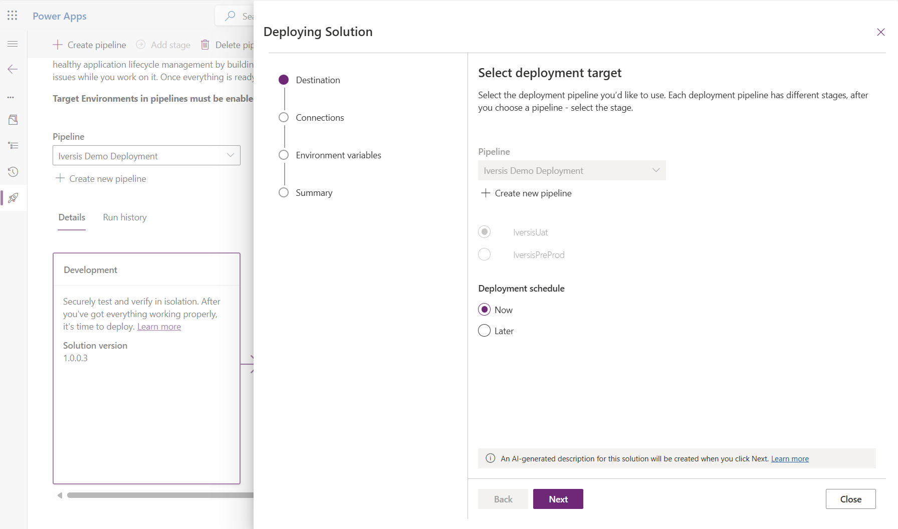 First look at Power Platform pipeline deployment