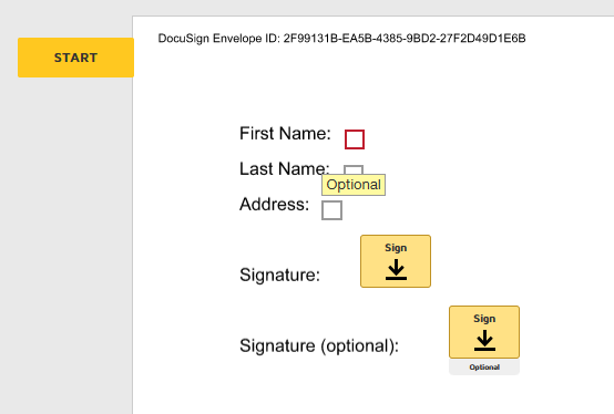 Power Automate and Docusign optional fields